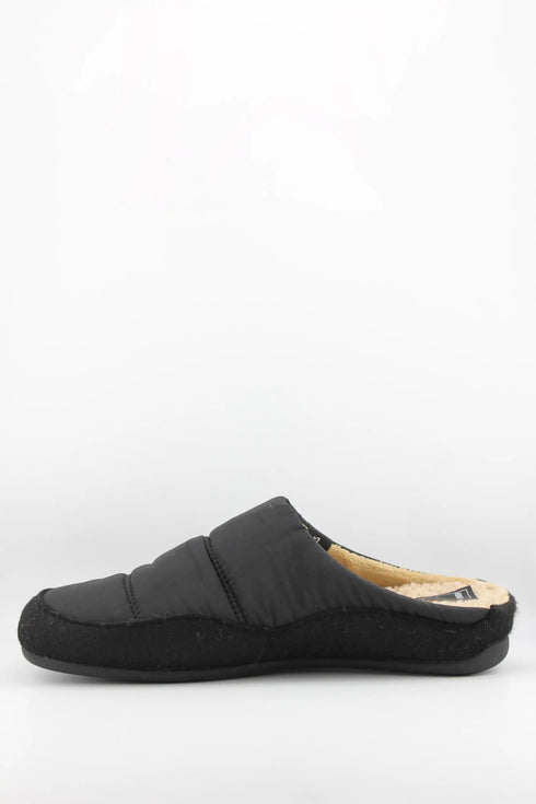 Verbenas Men Quilted Sherpa Lined Slide Slippers