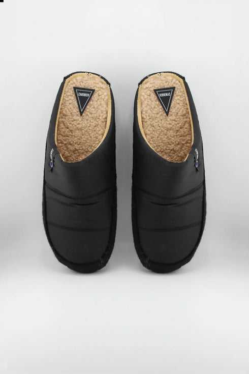 Verbenas Men Quilted Sherpa Lined Slide Slippers
