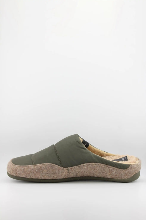 Verbenas Men Quilted Sherpa Lined Slide Slippers