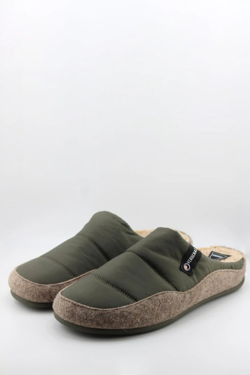 Verbenas Men Quilted Sherpa Lined Slide Slippers