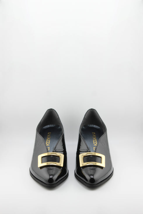 Ragazza Patent Leather Block Heeled Loafers