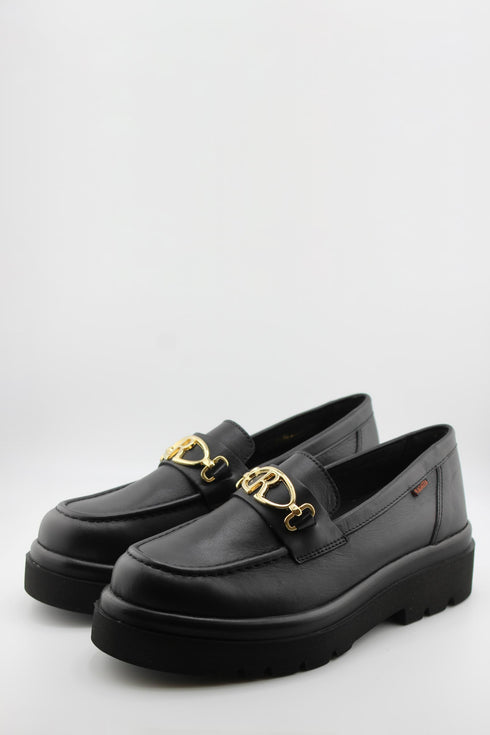 Ragazza Chunky Sole Loafers with Gold Accent