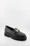 Ragazza Leather Chunky Sole Loafers with Metallic Buckle