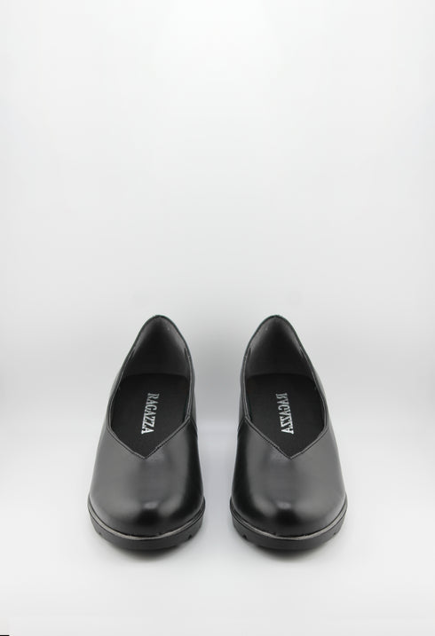 Ragazza Leather Slip-On Wedge Loafers