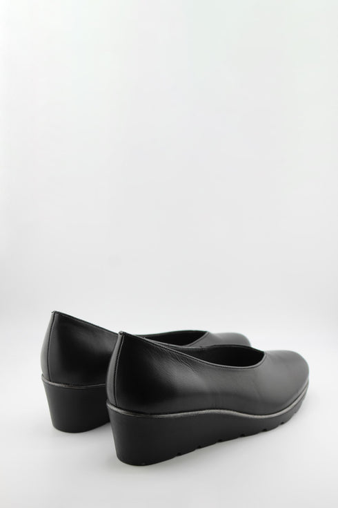 Ragazza Leather Slip-On Wedge Loafers