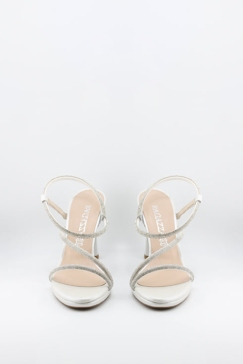 Ragazza Strappy High-Heel Sandal with Rhinestones