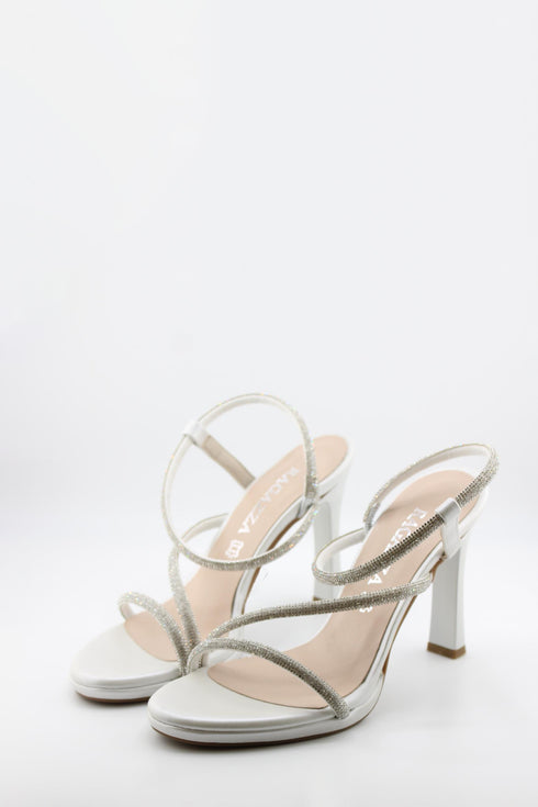 Ragazza Strappy High-Heel Sandal with Rhinestones