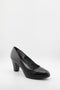 Ragazza Classic Leather Block Heel Pumps