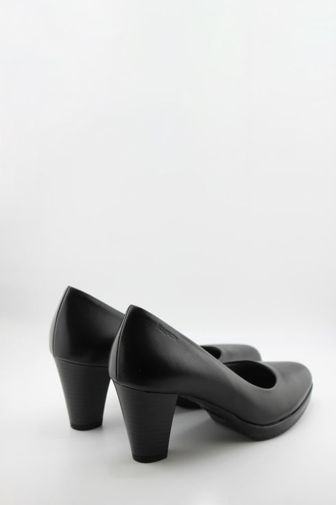 Ragazza Classic Leather Block Heel Pumps