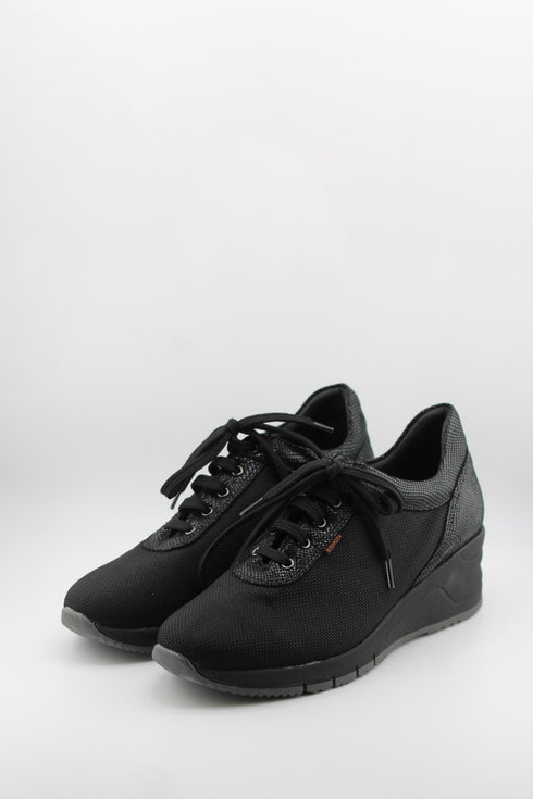 Ragazza Mesh Patterned Wedge Lace-Up Shoes