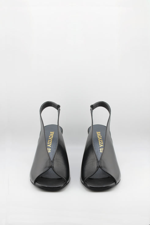 Ragazza Slingback Peep Toe Block Heels