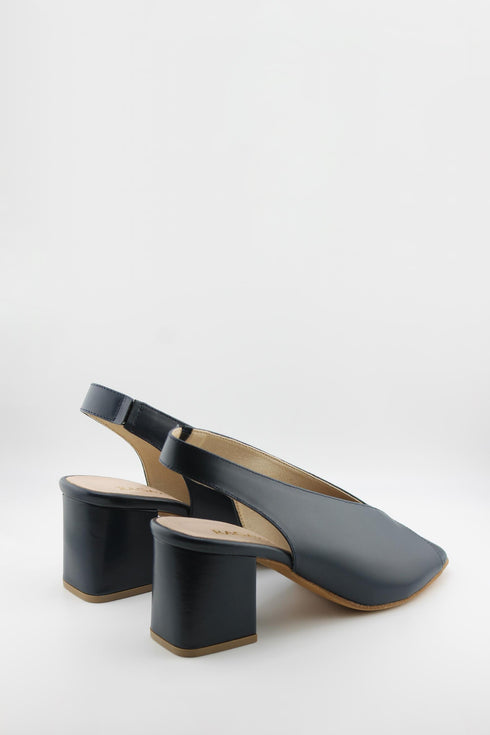 Ragazza Slingback Peep Toe Block Heels