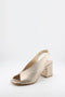 Ragazza Slingback Peep Toe Block Heels