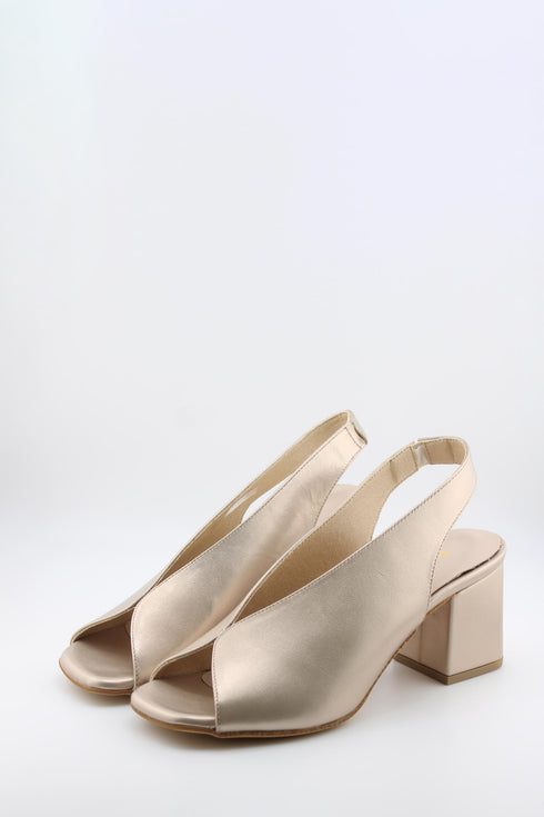 Ragazza Slingback Peep Toe Block Heels