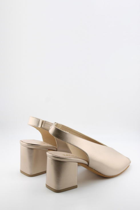 Ragazza Slingback Peep Toe Block Heels
