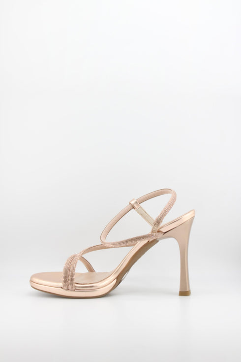 Ragazza Strappy High-Heel Sandal with Rhinestones