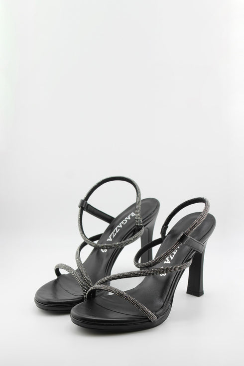 Ragazza Strappy High-Heel Sandal with Rhinestones
