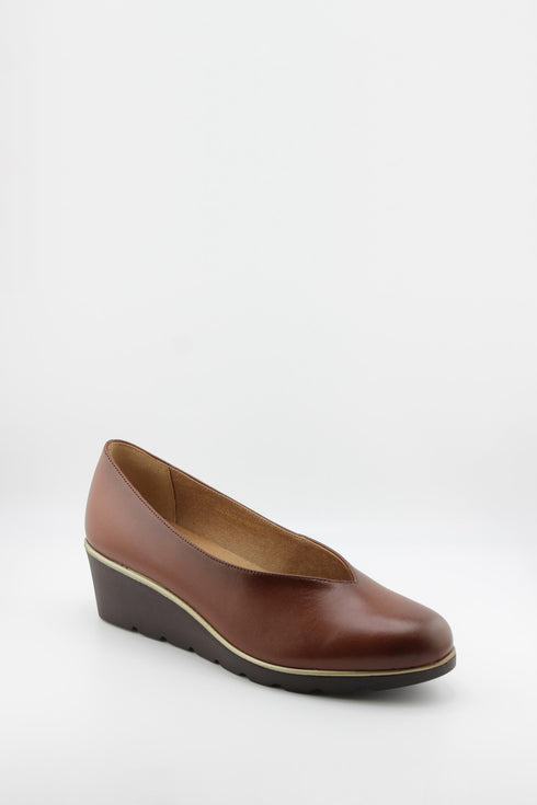 Ragazza Leather Slip-On Wedge Loafers