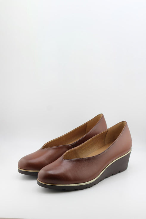 Ragazza Leather Slip-On Wedge Loafers