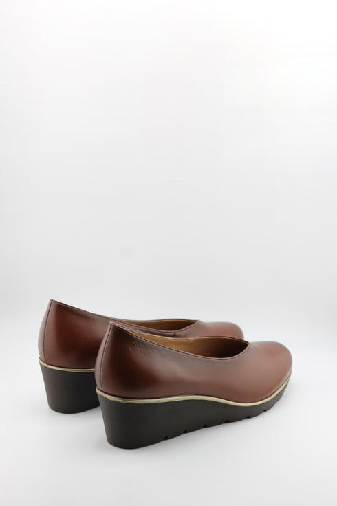 Ragazza Leather Slip-On Wedge Loafers