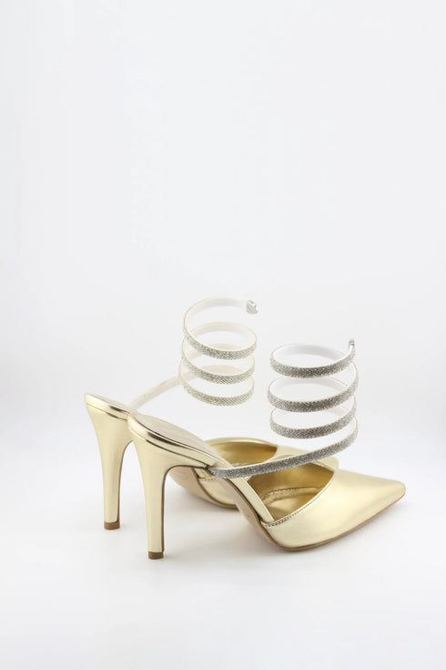 Sante Spiral Strap Pointed Toe Stilettos