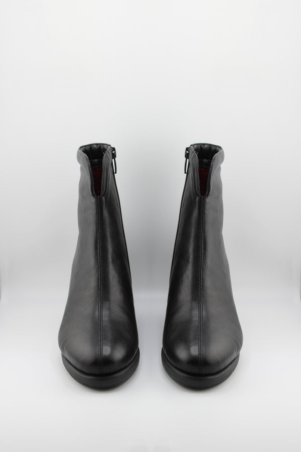 DFC Relax Sleek Leather Ankle Wedge Boots