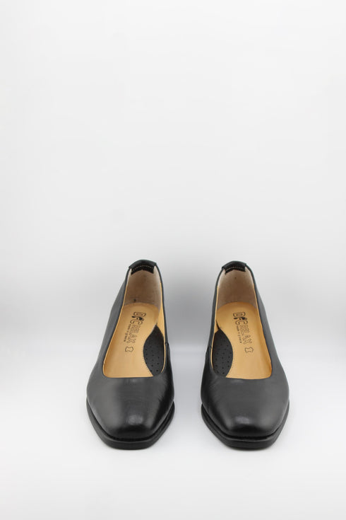 DFC Relax Sleek Leather Wedge Heel Shoes