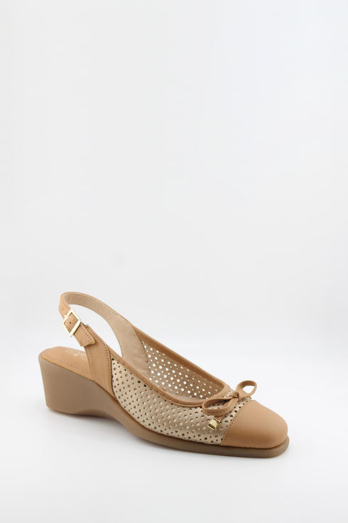 DFC Relax Perforated Slingback Wedge Sandals