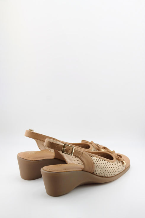 DFC Relax Perforated Slingback Wedge Sandals