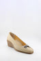 DFC Relax Wedge Loafers with Bow Accent