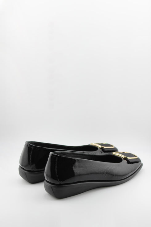 DFC Relax Patent Leather Ballet Flat with Buckle