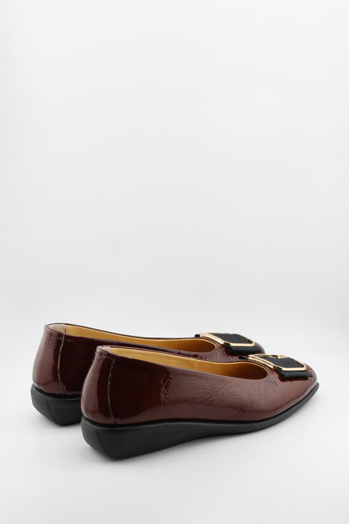 DFC Relax Patent Leather Ballet Flat with Buckle