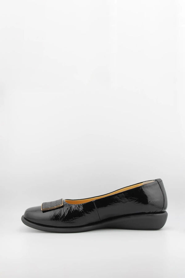 DFC Relax Buckled Leather Comfort Slip-On Flat