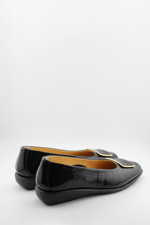 DFC Relax Buckled Leather Comfort Slip-On Flat