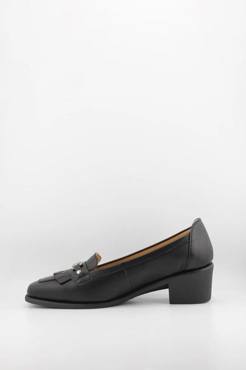 DFC Relax Chain and Tassel Block Heel Loafer