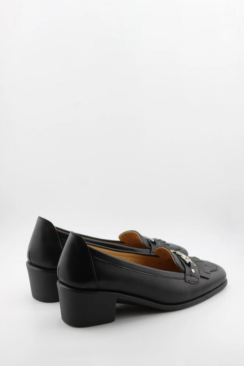 DFC Relax Chain and Tassel Block Heel Loafer