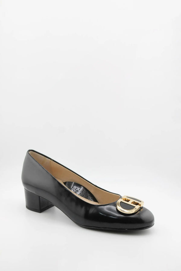 DFC Relax Block Heel Patent Leather Loafers