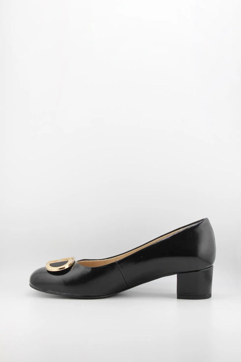 DFC Relax Block Heel Patent Leather Loafers