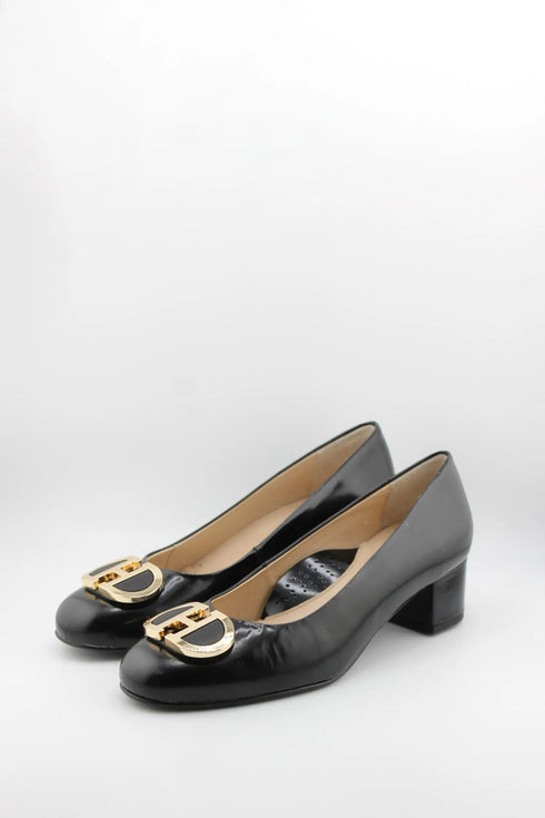 DFC Relax Block Heel Patent Leather Loafers