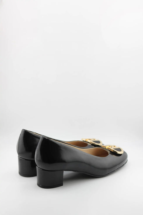 DFC Relax Block Heel Patent Leather Loafers