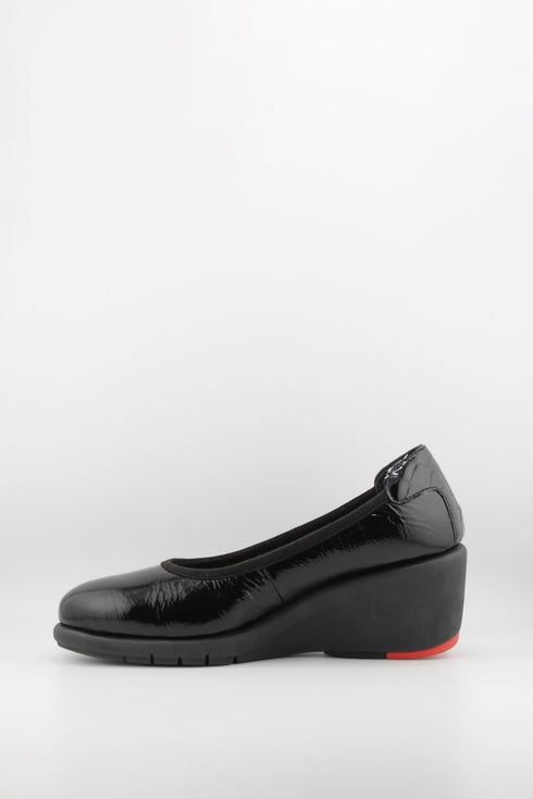 DFC Relax Patent Leather Wedge Slip-On Loafers