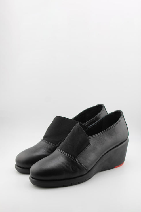 DFC Relax Elegant Leather Wedge Slip-On Loafers