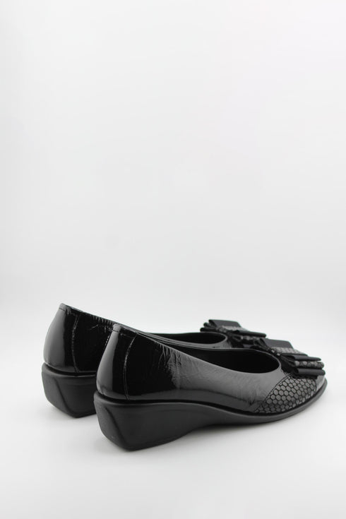 DFC Relax Textured Wedge Slip-On with Bow