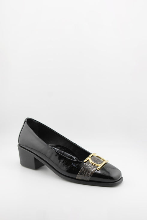DFC Relax Patent Leather Loafer with Buckle