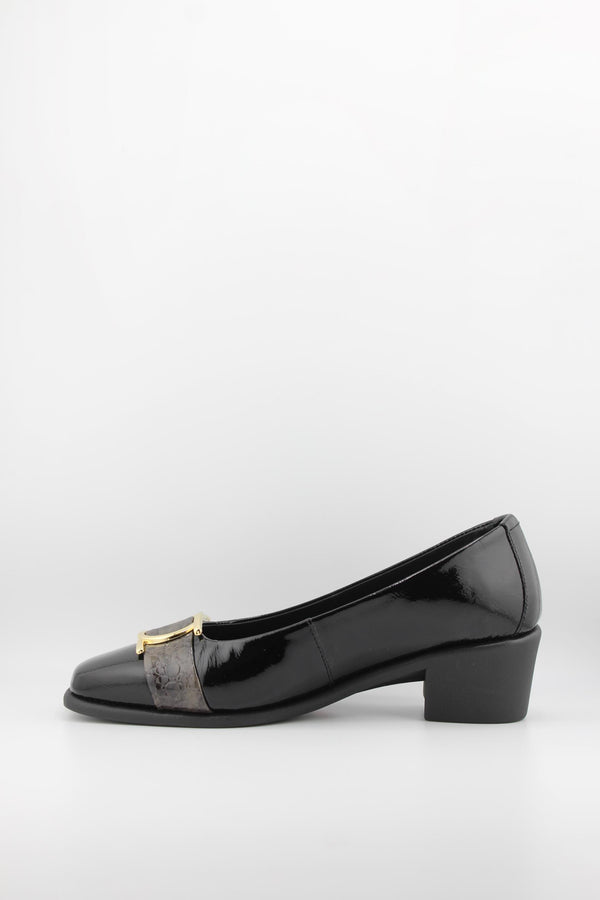 DFC Relax Square-Toe Block Heel Loafers