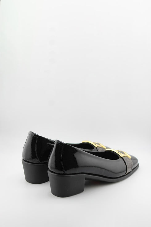 DFC Relax Patent Leather Loafer with Buckle