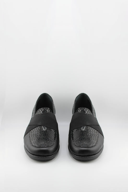 DFC Relax Textured Slip-On Wedge Loafers