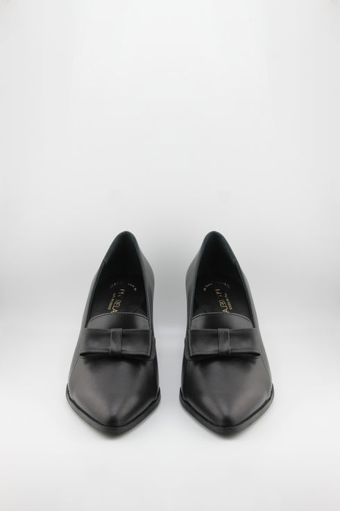 DFC Relax Pointed Toe Heeled Loafers with Bow