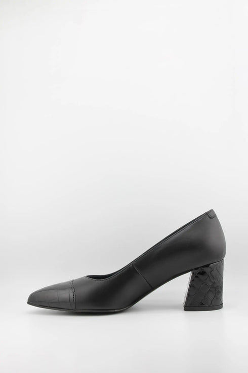 DFC Relax Patent Textured Block Heel Pumps