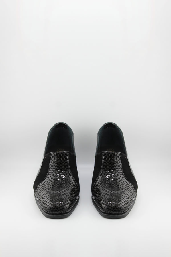 DFC Relax Snake skin Patterned Wedge Loafers